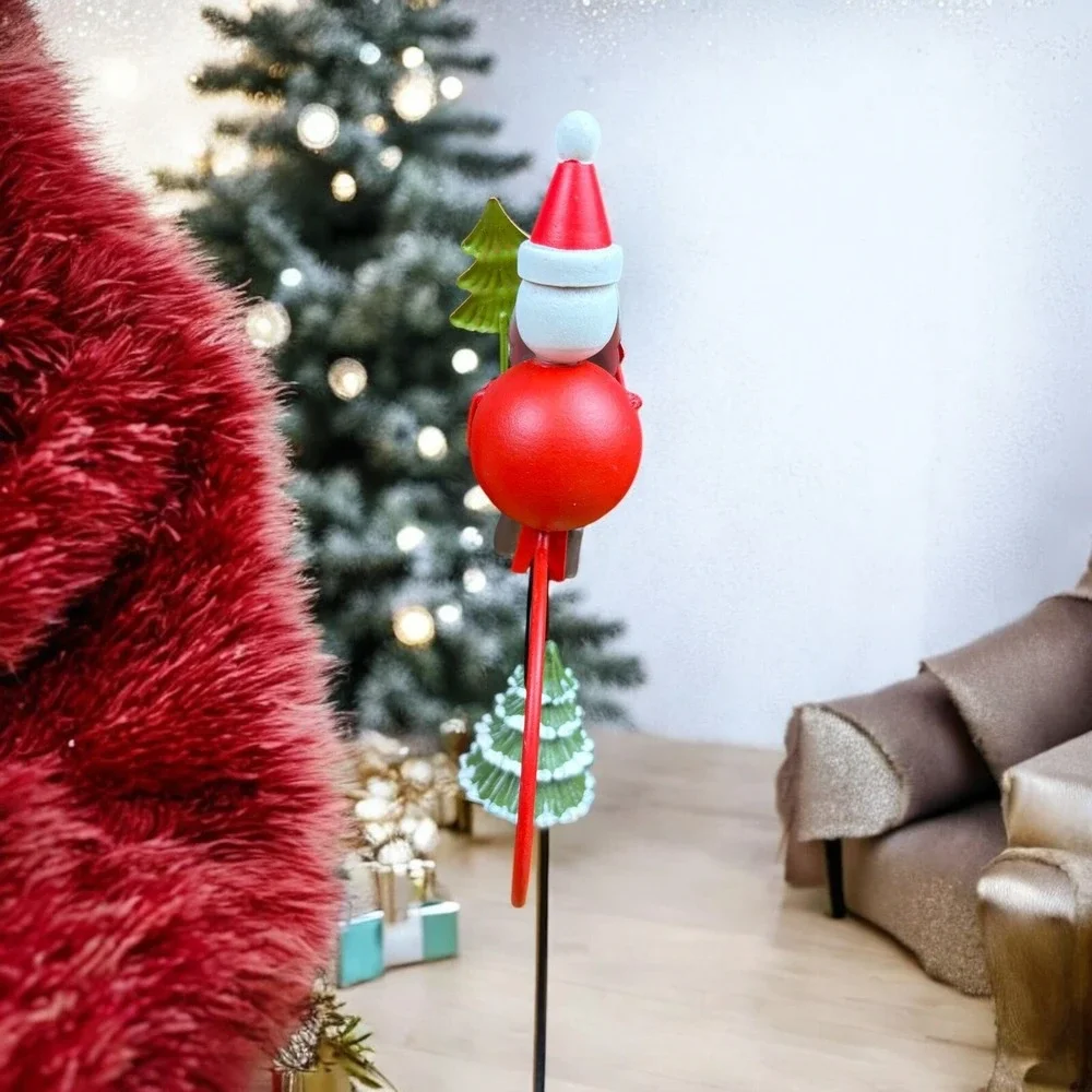 Metal‎ Santa C-Shaped Christmas Ornament With A Christmas Tree 6